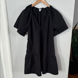 a new day Cotton Black Puffy Dress Sz Small